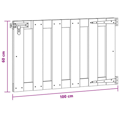 Cancello da giardino 100 x 60 cm WPC e Alluminio Nero | homemem39