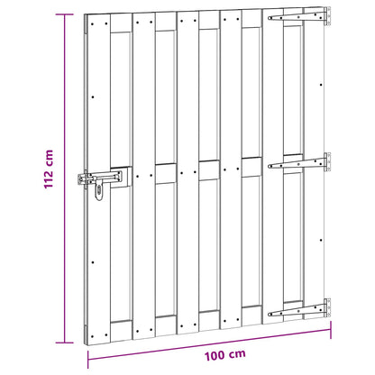 Cancello da giardino 100 x 112 cm WPC e Alluminio Nero | homemem39