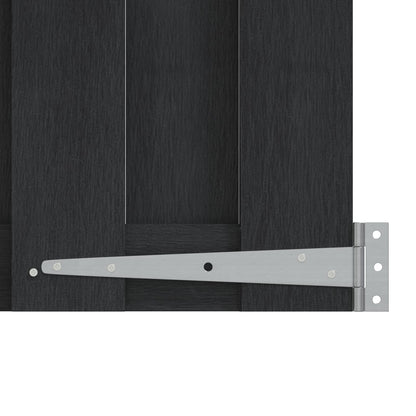 Cancello da giardino 100 x 180 cm WPC e Alluminio Nero | homemem39