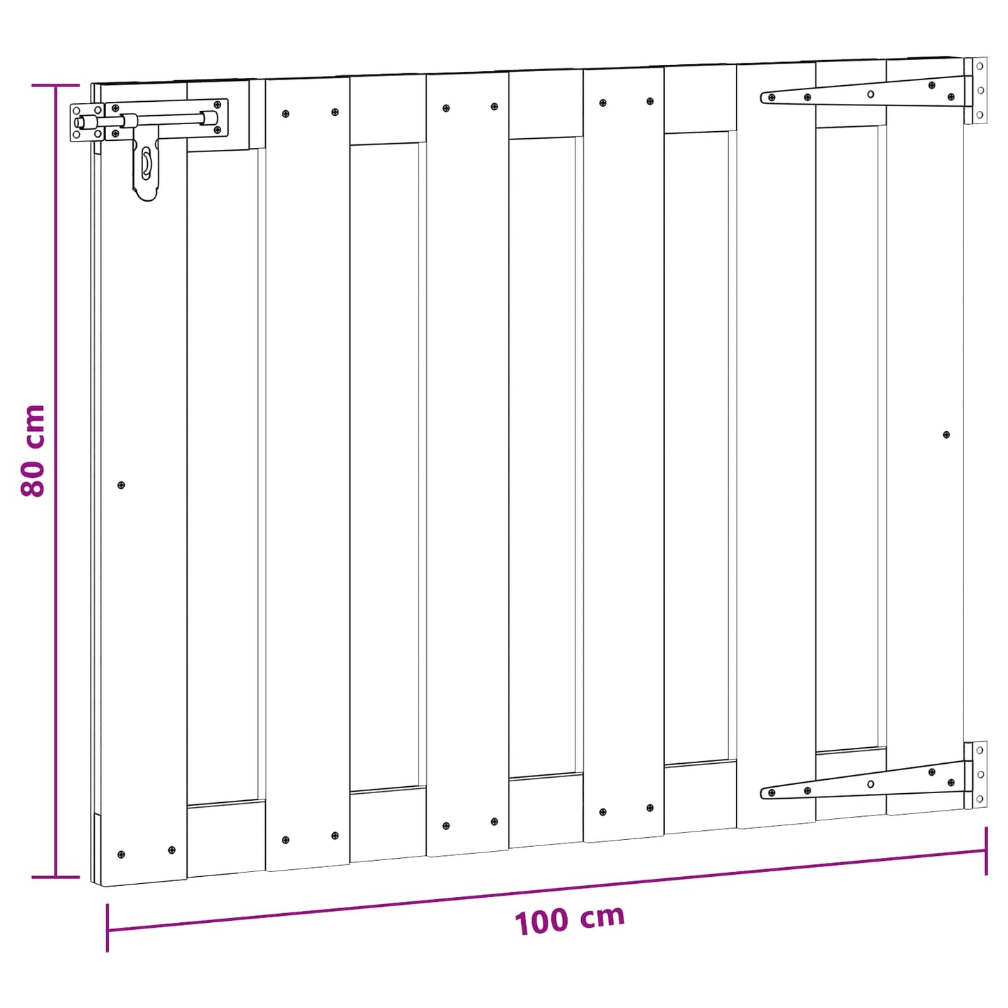 Cancello da giardino 100 x 80 cm WPC e Alluminio Marrone | homemem39