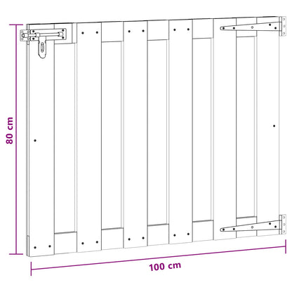 Cancello da giardino 100 x 80 cm WPC e Alluminio Marrone | homemem39