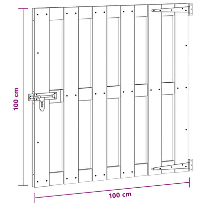 Cancello da giardino 100 x 100 cm WPC e Alluminio Marrone | homemem39