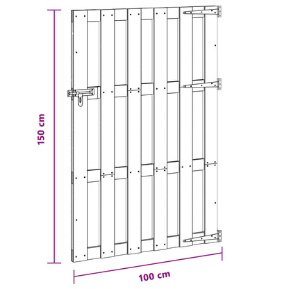 Cancello da giardino 100 x 150 cm WPC e Alluminio Marrone | homemem39