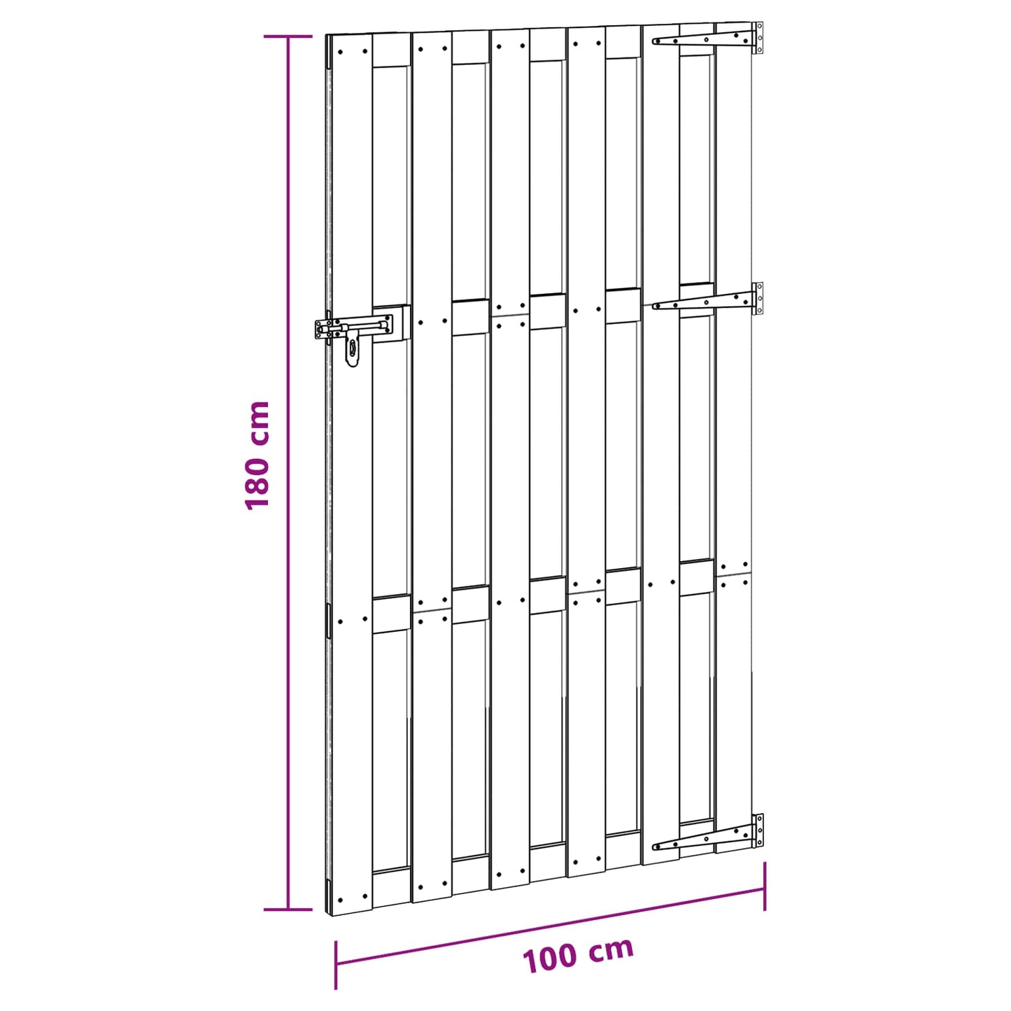 Cancello da giardino 100 x 180 cm WPC e Alluminio Marrone | homemem39
