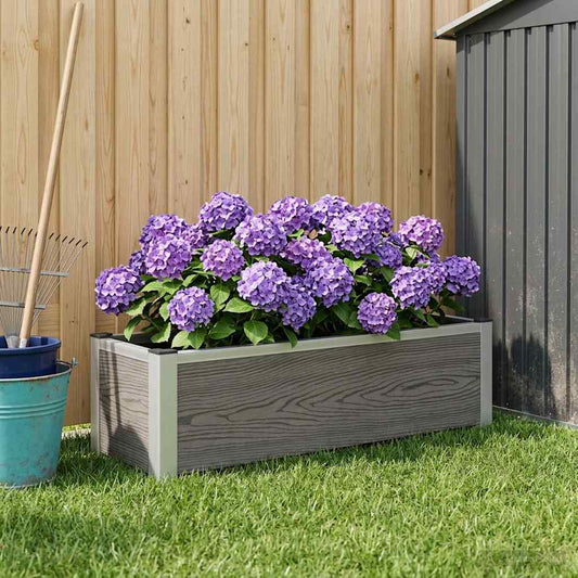 Letto rialzato da giardino Grigio 100 x 30 x 22 cm