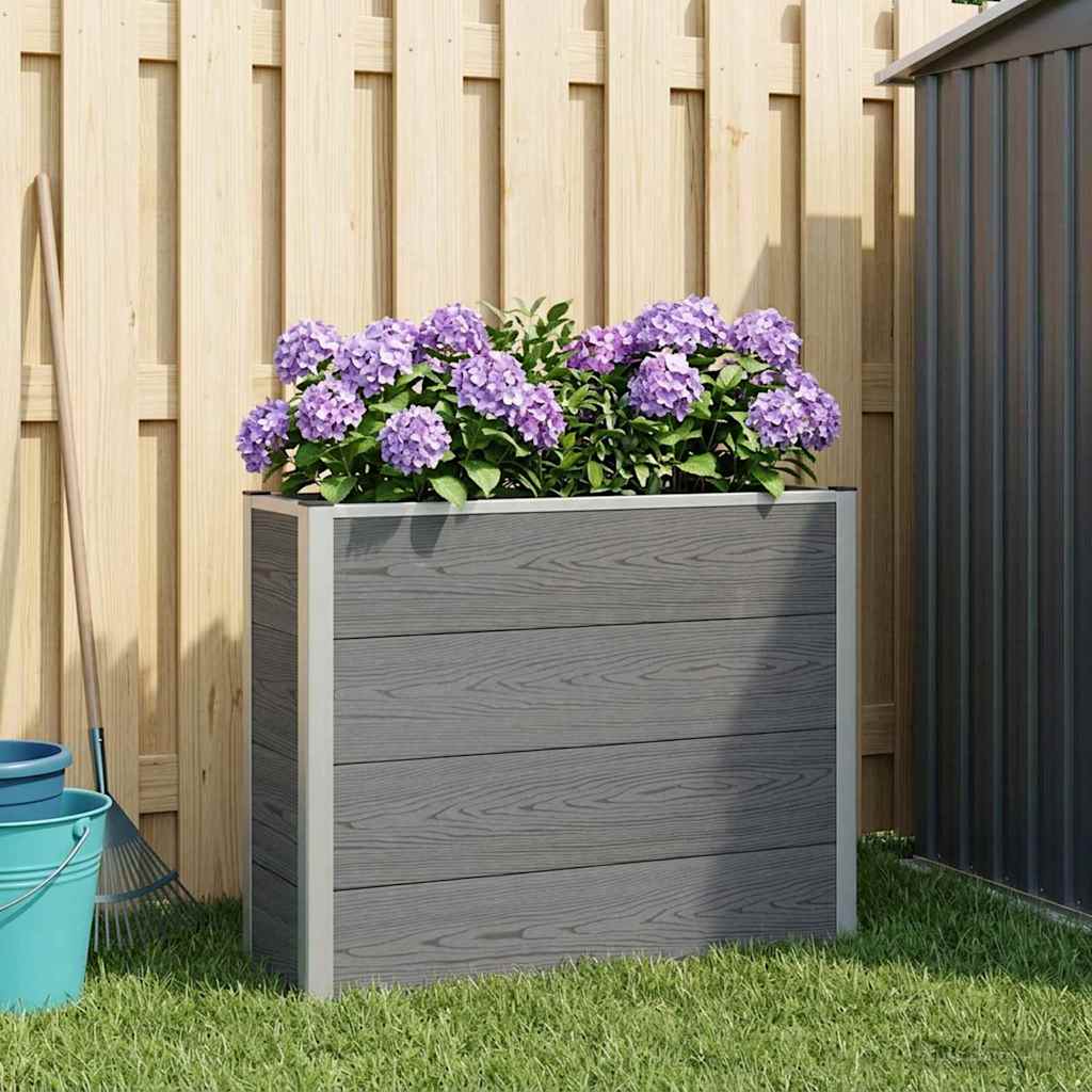 Letto rialzato da giardino Grigio 100 x 30 x 82 cm