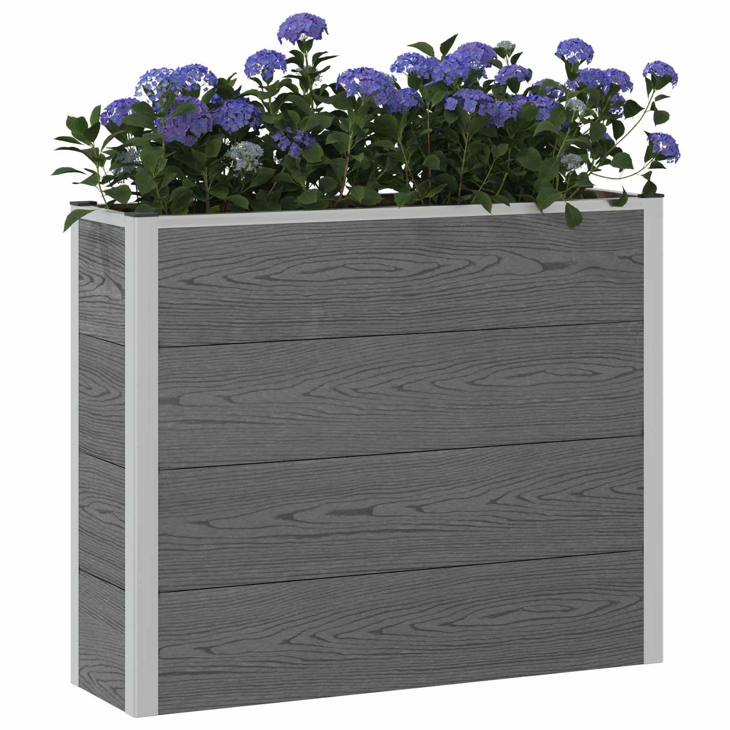 Letto rialzato da giardino Grigio 100 x 30 x 82 cm