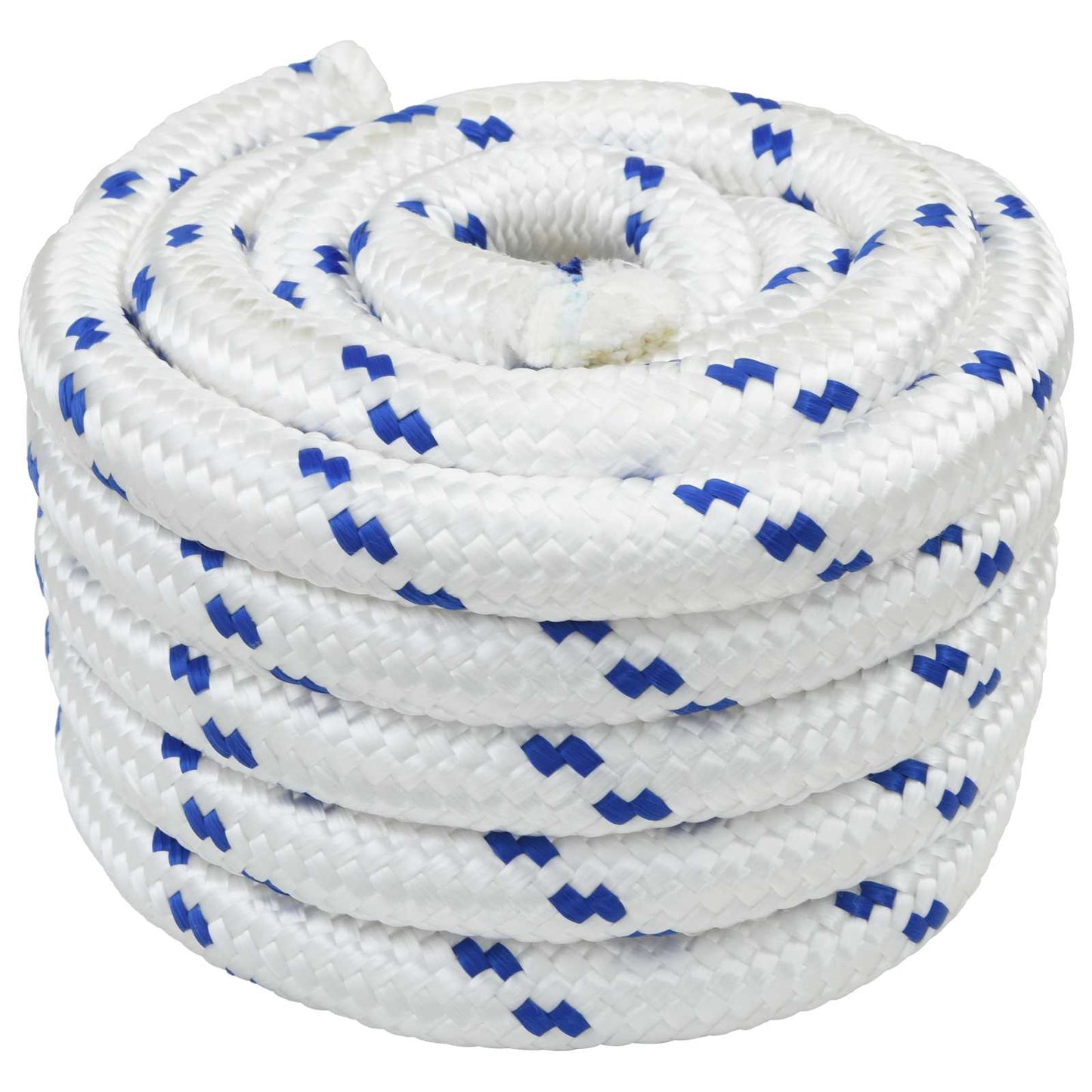 Corda da Barca 25 m 3 Bianco e Blu PP