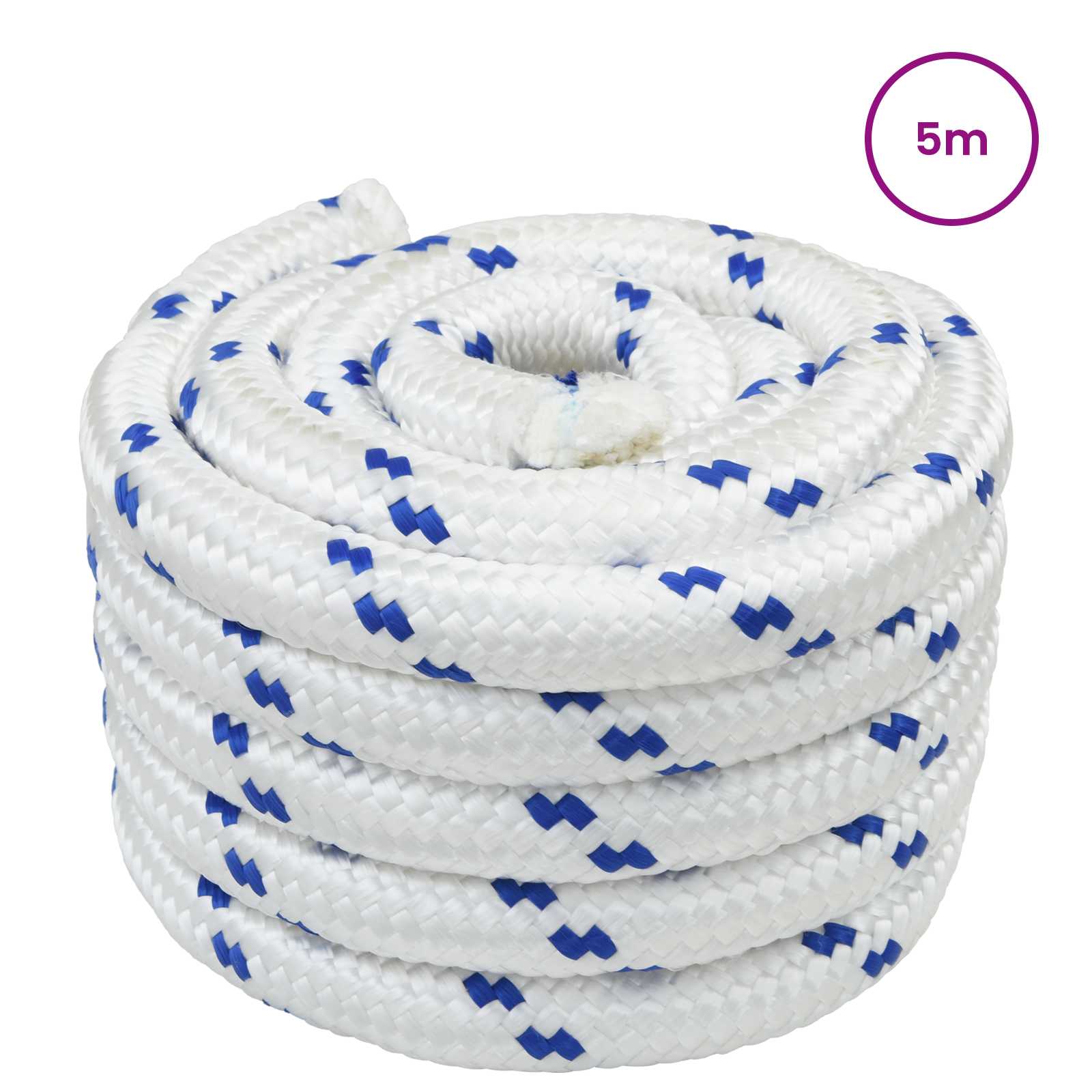 Corda da Barca 5 m 4 Bianco e Blu PP | homemem39