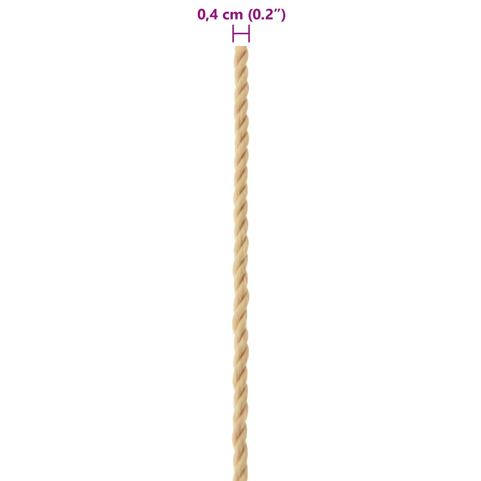Corda da Barca 25 m 0.4 Naturale PP | homemem39