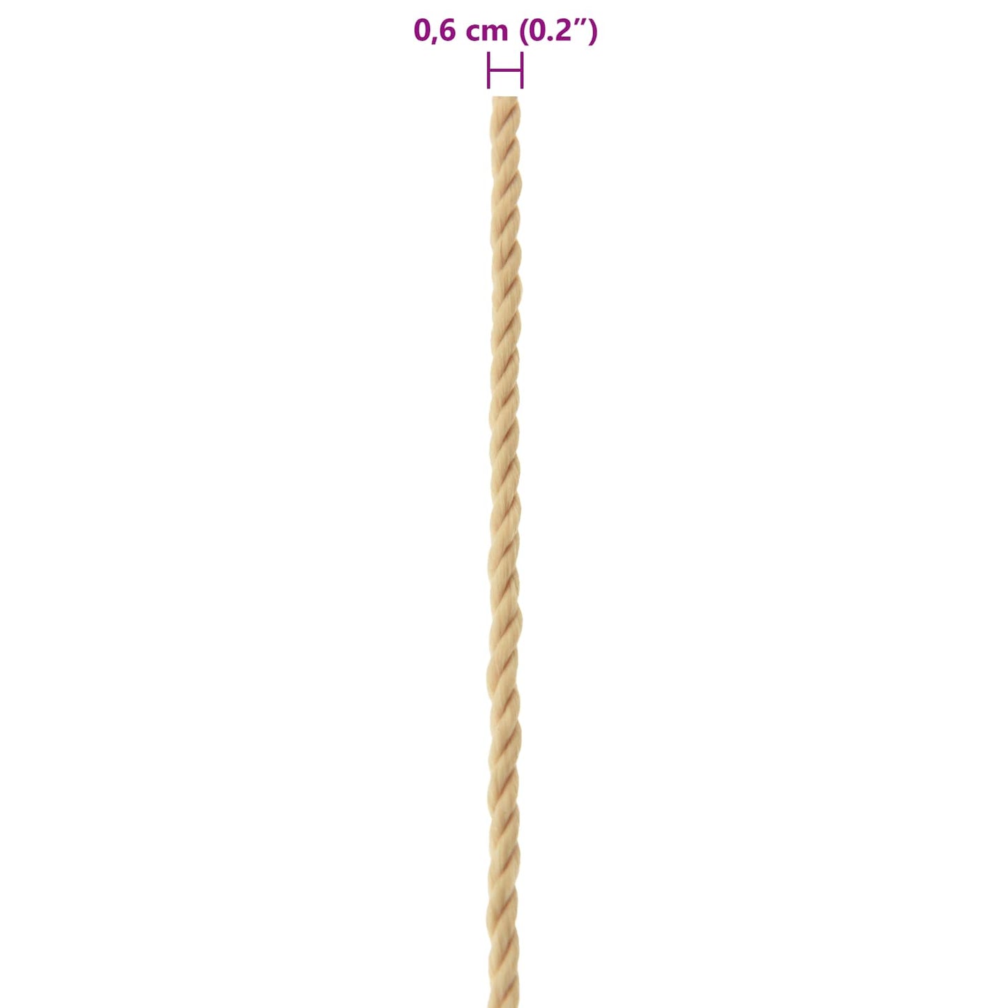 Corda da Barca 100 m 0.6 Naturale PP | homemem39