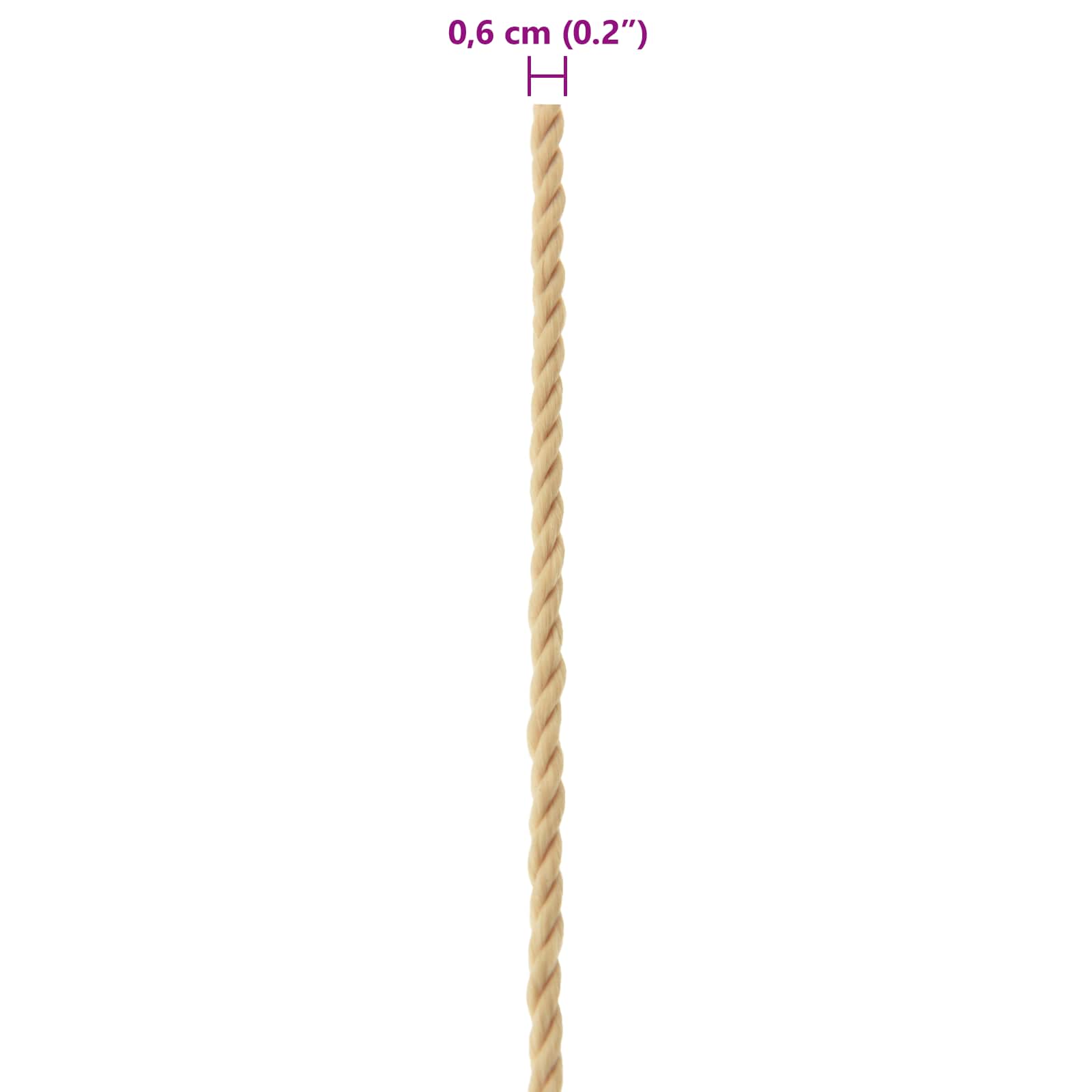 Corda da Barca 500 m 0.6 Naturale PP | homemem39