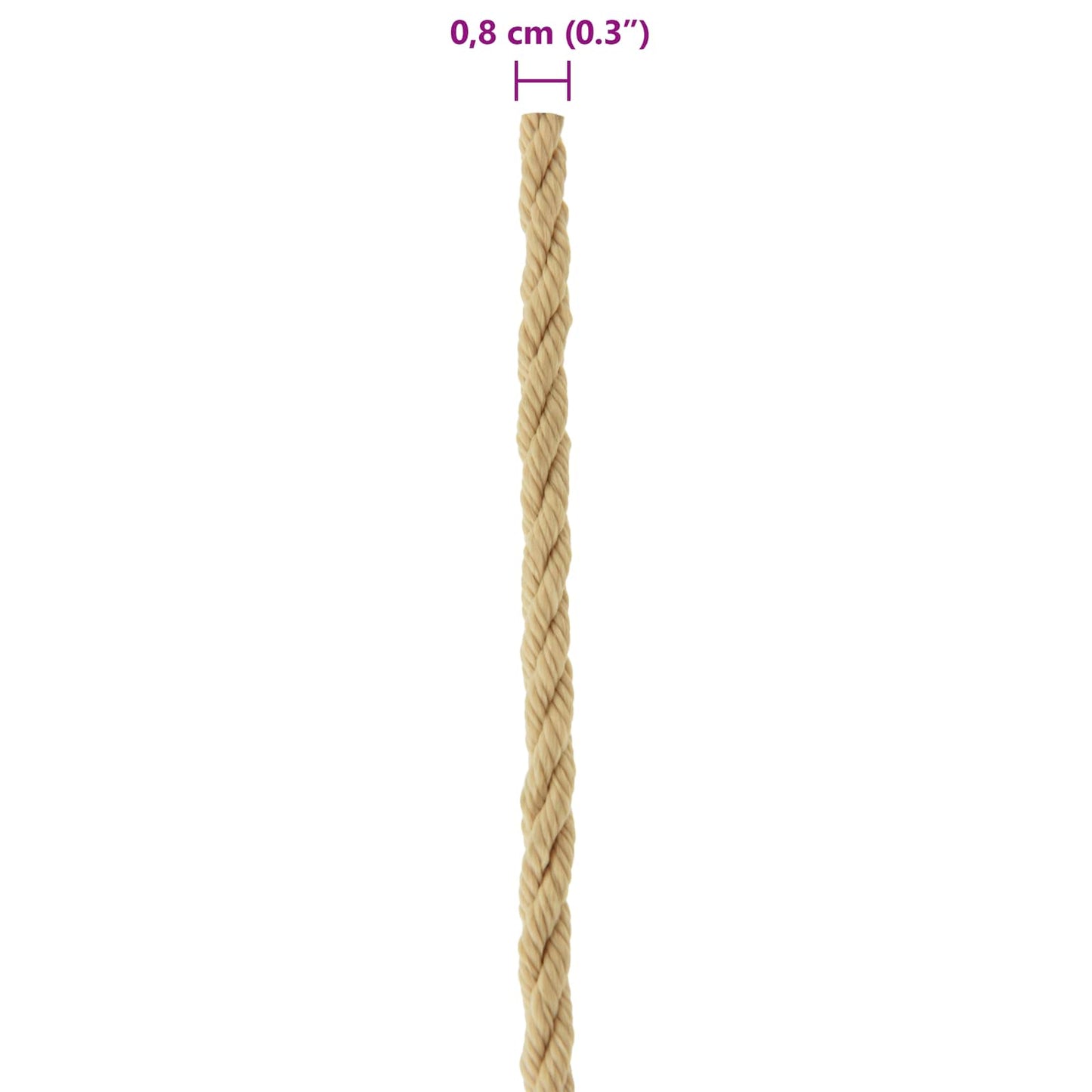 Corda da Barca 500 m 0.8 Naturale PP | homemem39