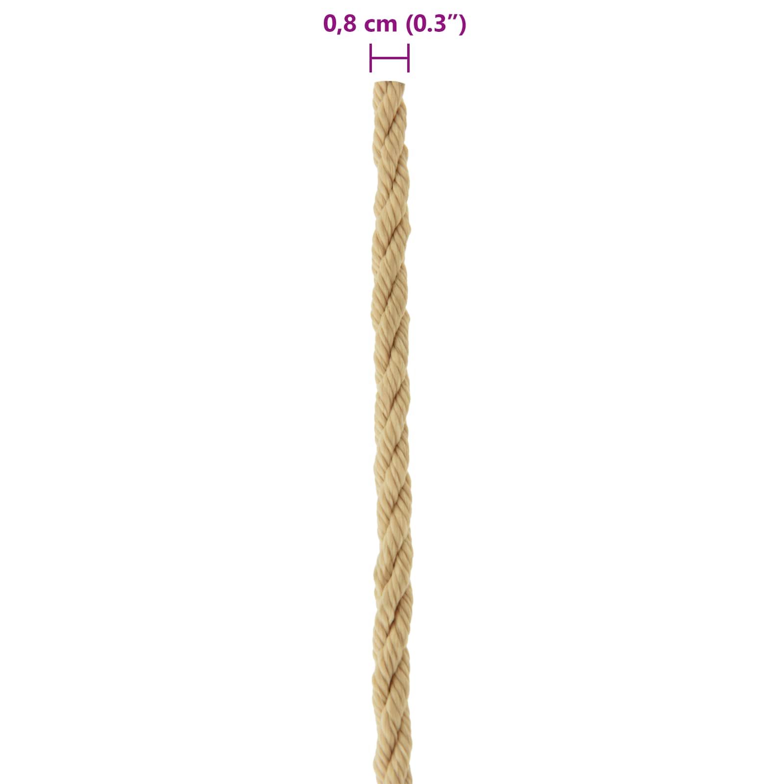 Corda da Barca 500 m 0.8 Naturale PP | homemem39