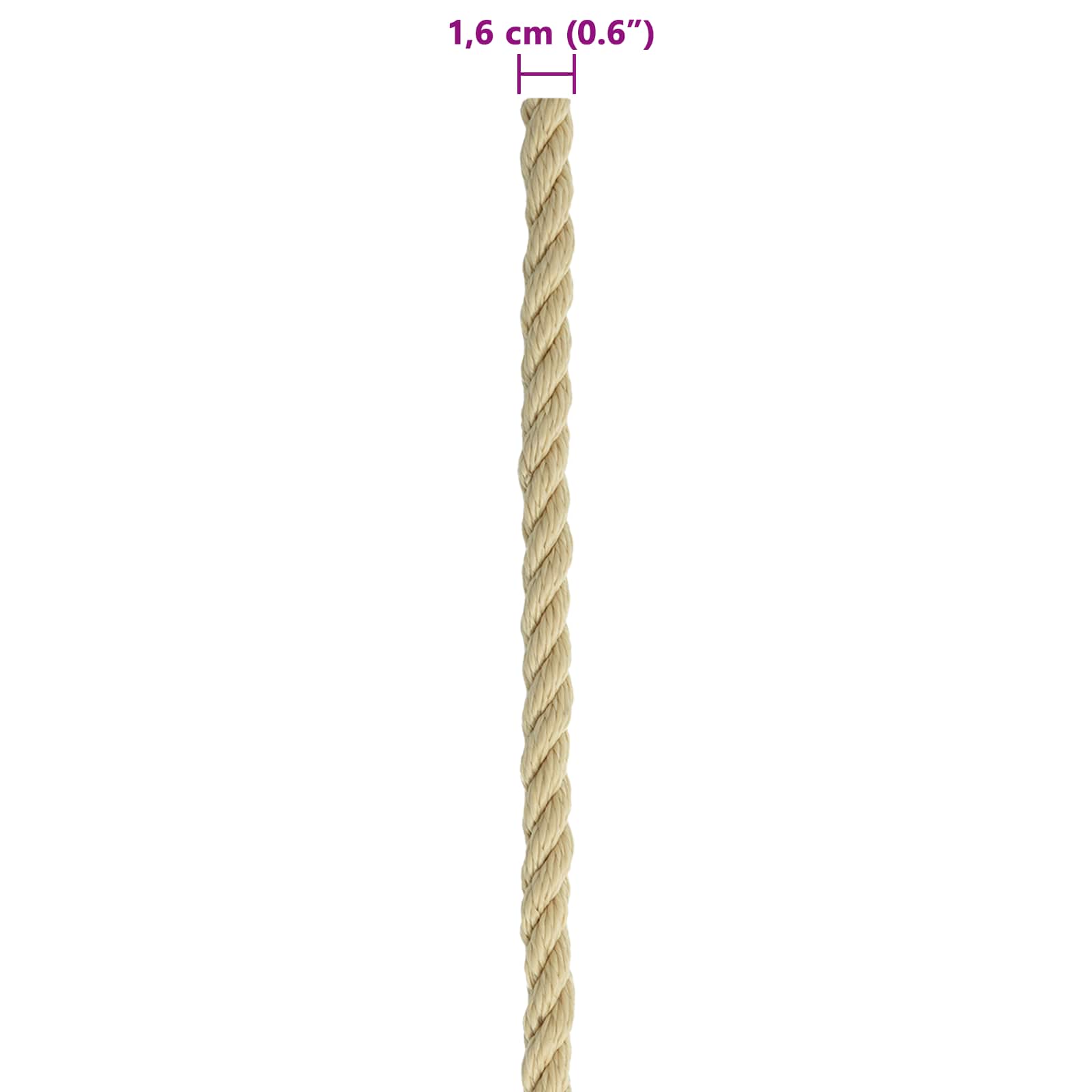 Corda da Barca 100 m 1.6 Naturale PP | homemem39