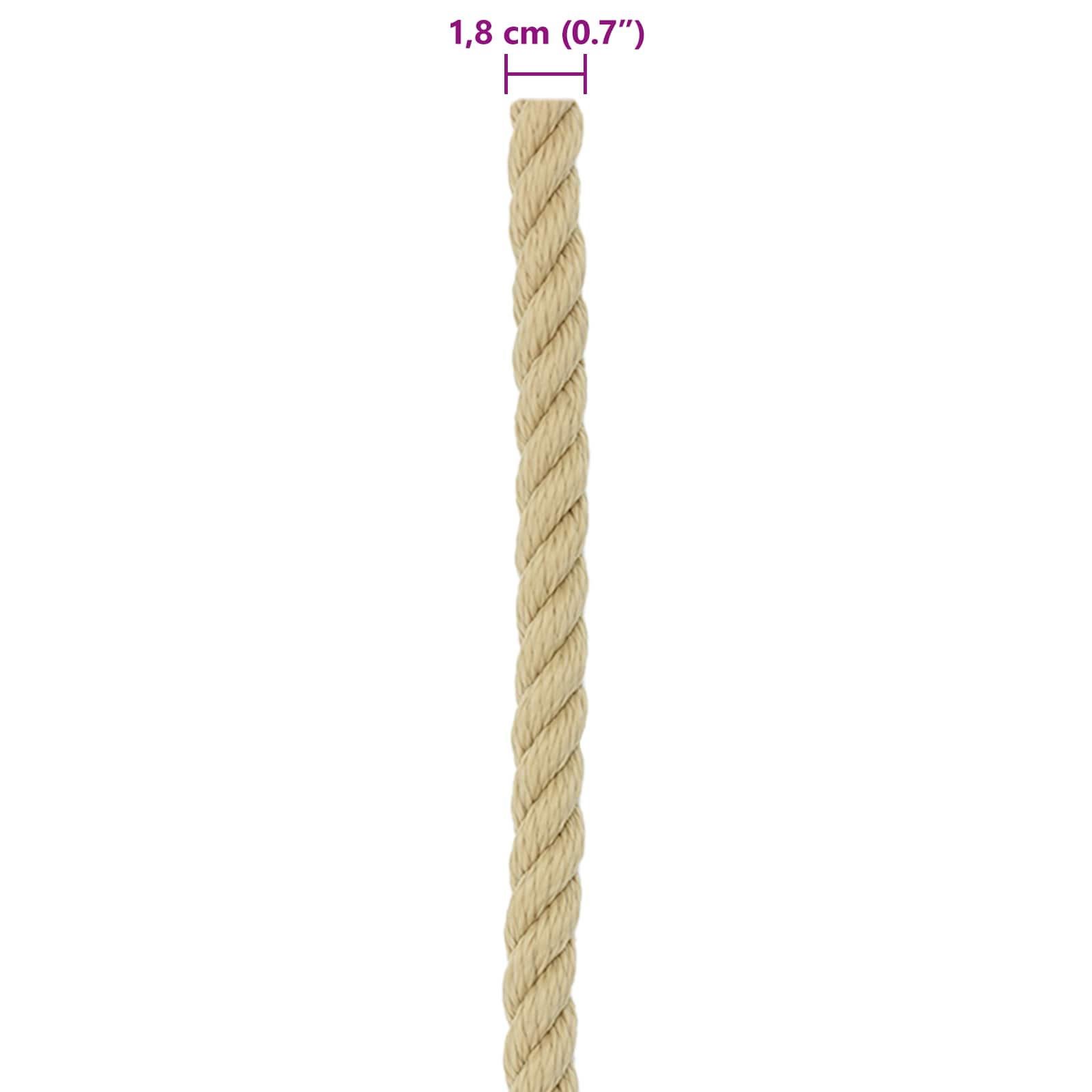 Corda da Barca 100 m 1.8 Naturale PP | homemem39