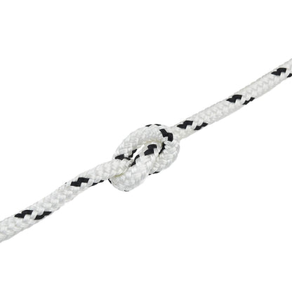 Corda da Barca 9 m 1 Bianco e Nero Poliestere