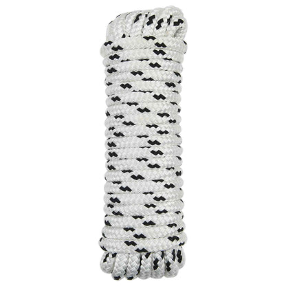 Corda da Barca 9 m 1.2 Bianco e Nero Poliestere | homemem39