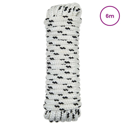 Corda da Barca 6 m 1.6 Bianco e Nero Poliestere | homemem39