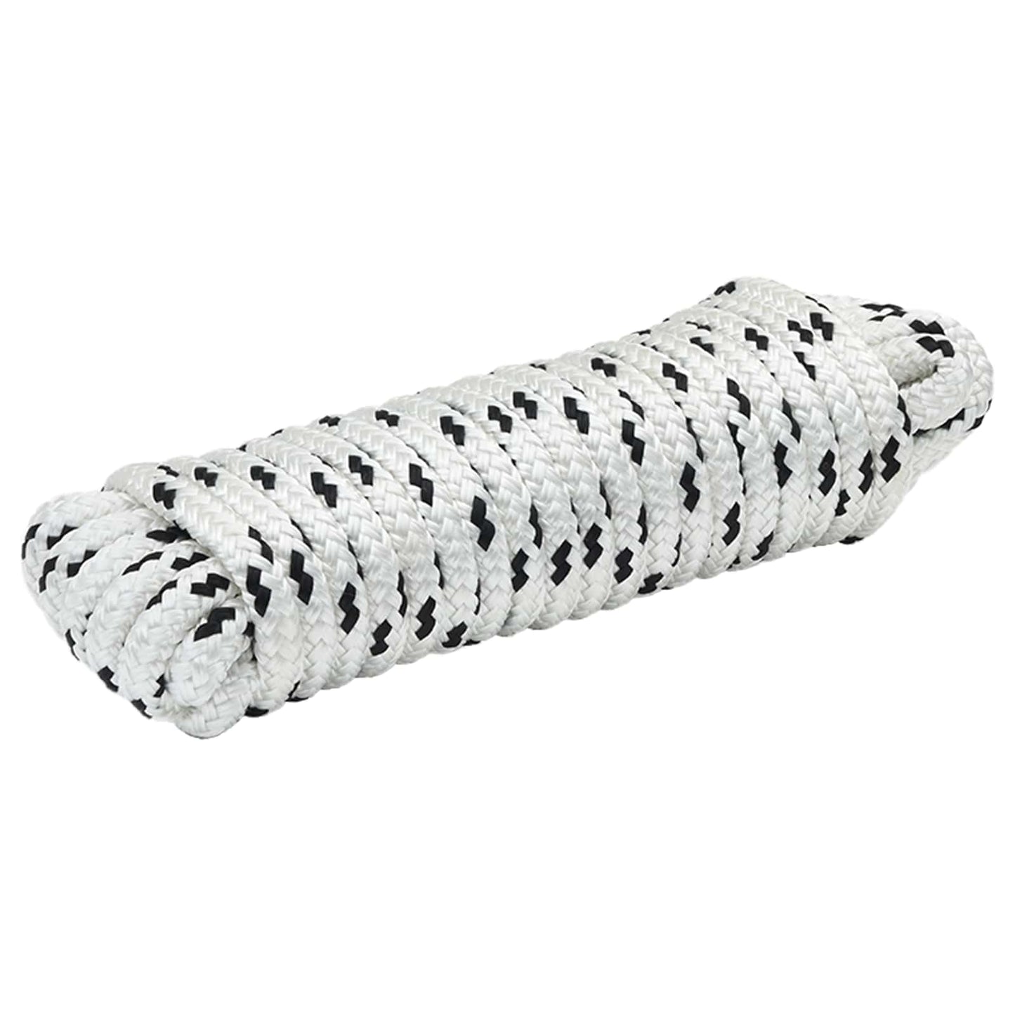 Corda da Barca 9 m 1.6 Bianco e Nero Poliestere | homemem39