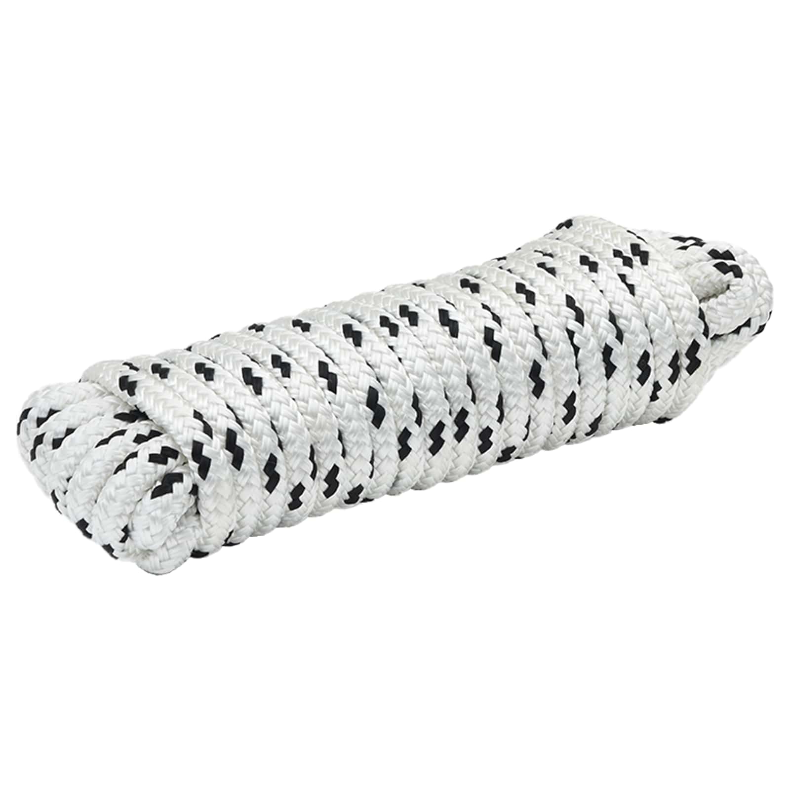Corda da Barca 9 m 2 Bianco e Nero Poliestere | homemem39