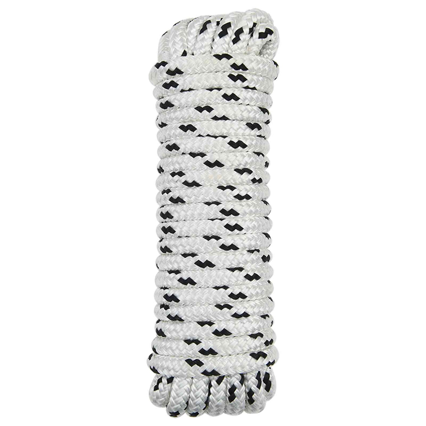 Corda da Barca 9 m 2 Bianco e Nero Poliestere | homemem39