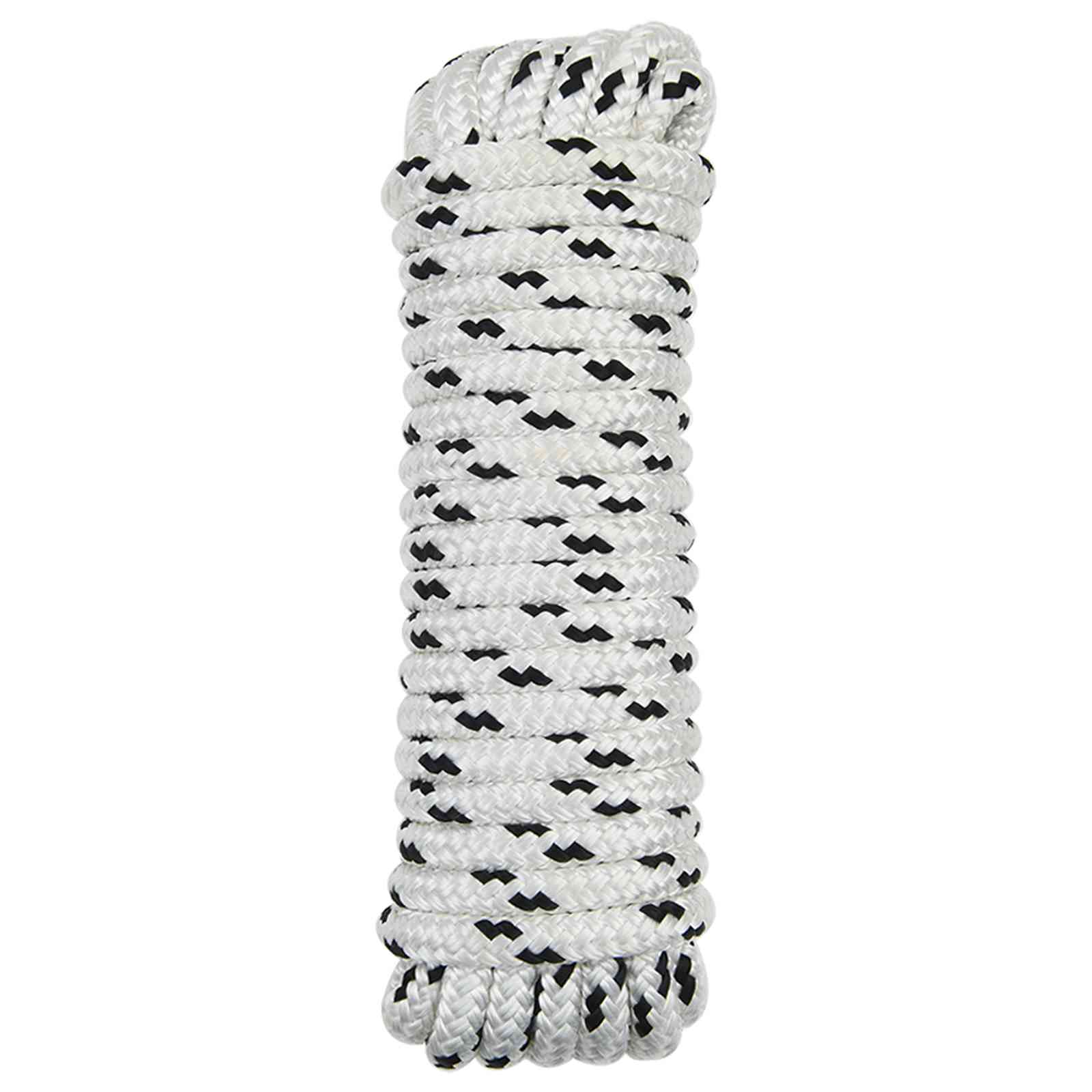 Corda da Barca 12 m 2 Bianco e Nero Poliestere | homemem39