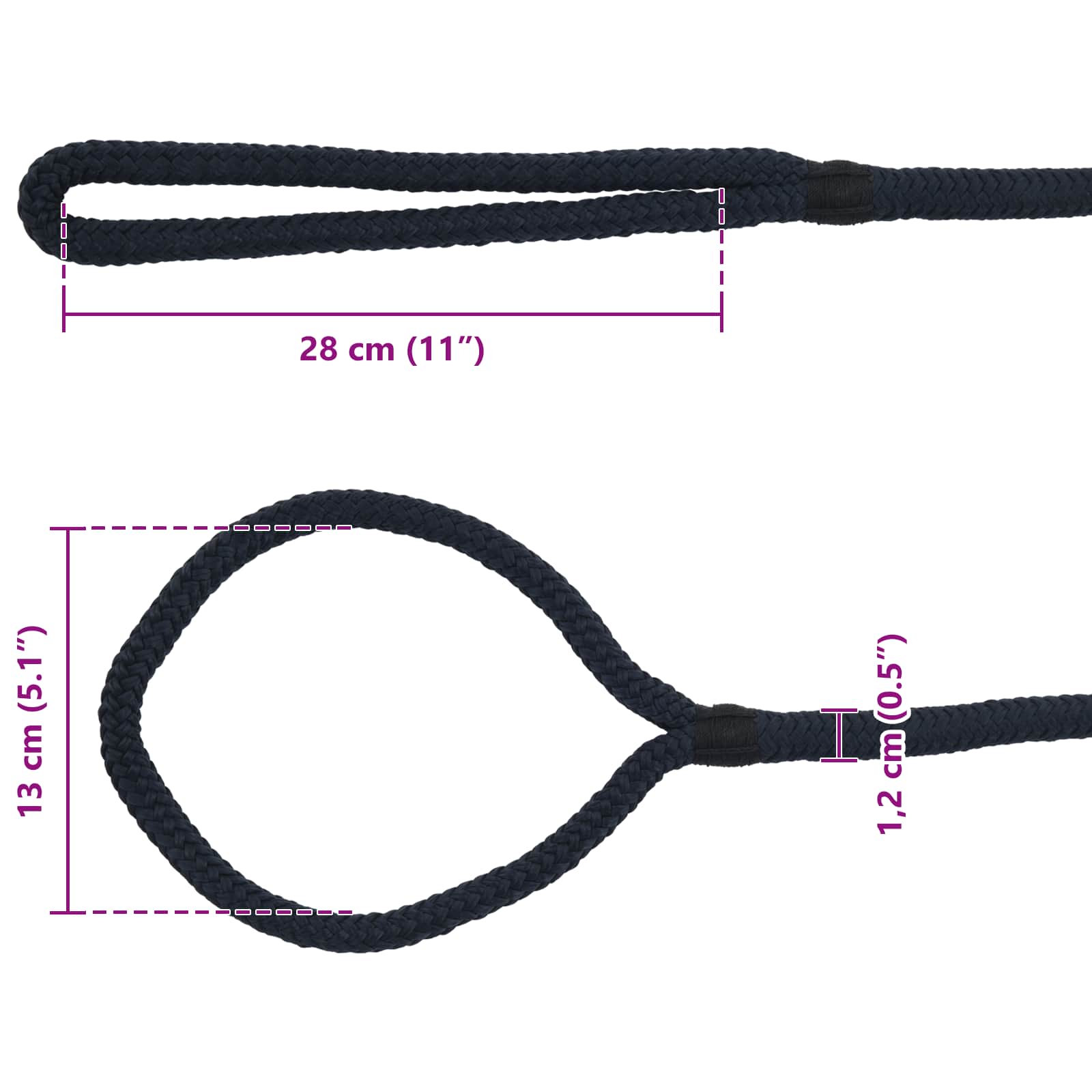 Corda da Barca 6 m 1.2 Blu Reale Poliestere | homemem39