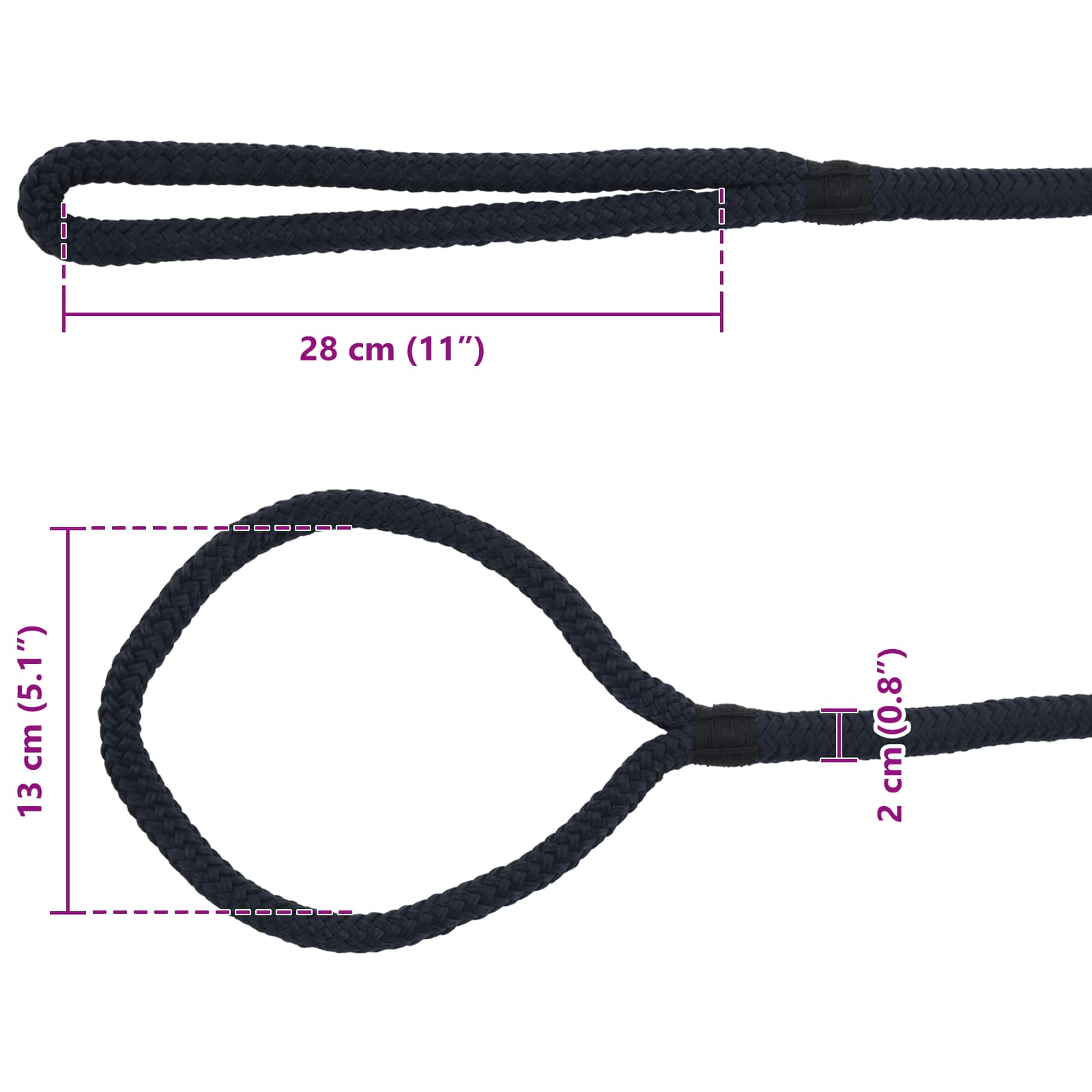 Corda da Barca 12 m 2 Blu Reale Poliestere | homemem39
