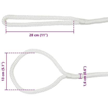 Corda da Barca 9 m 1.6 Bianco Poliestere | homemem39