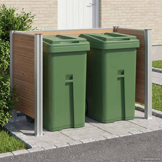 Recinzione Contenitore per Rifiuti Marrone 161 x 85 x 115 cm