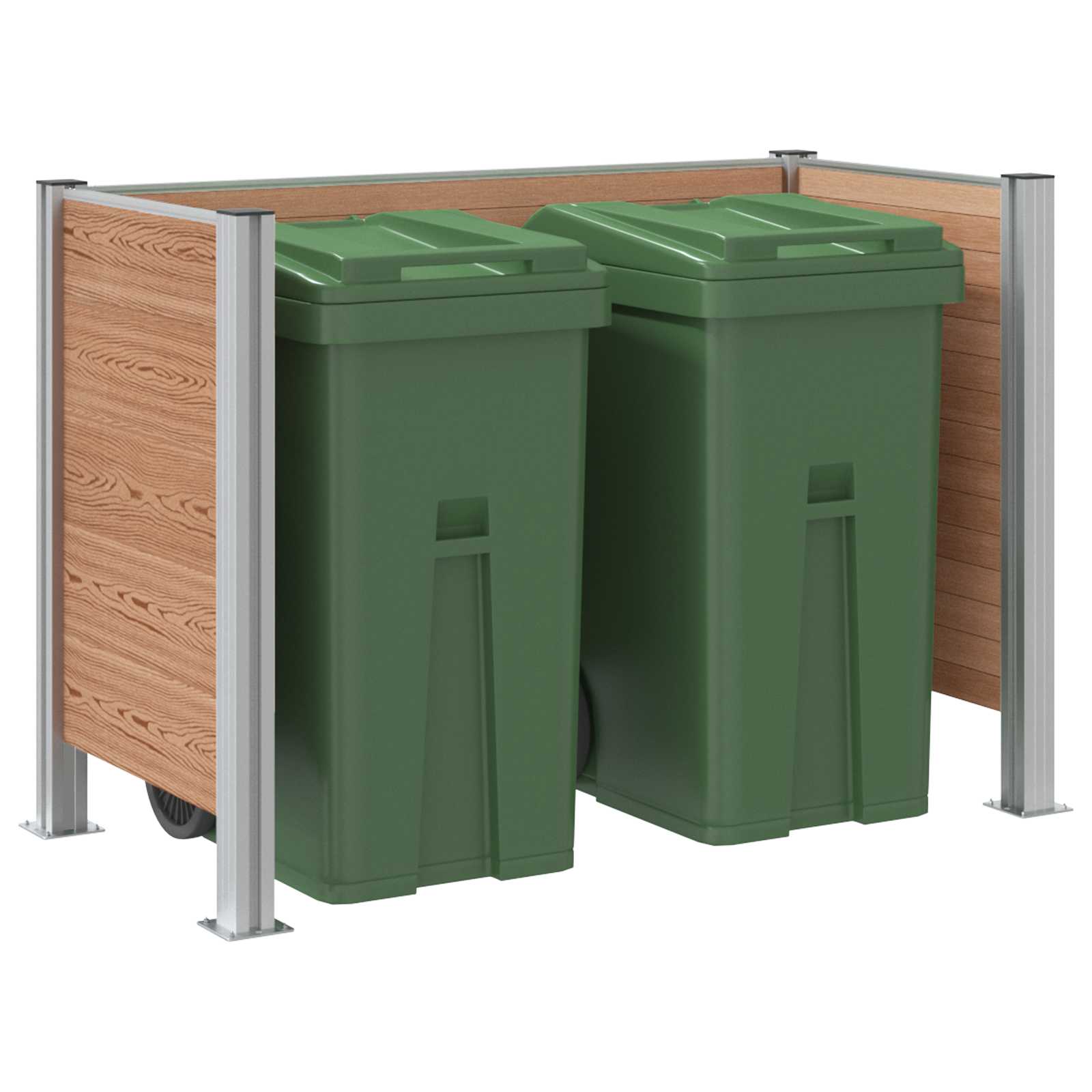 Recinzione Contenitore per Rifiuti Marrone 161 x 85 x 115 cm | homemem39