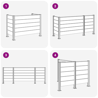 Recinzione Contenitore per Rifiuti Marrone 161 x 85 x 115 cm | homemem39