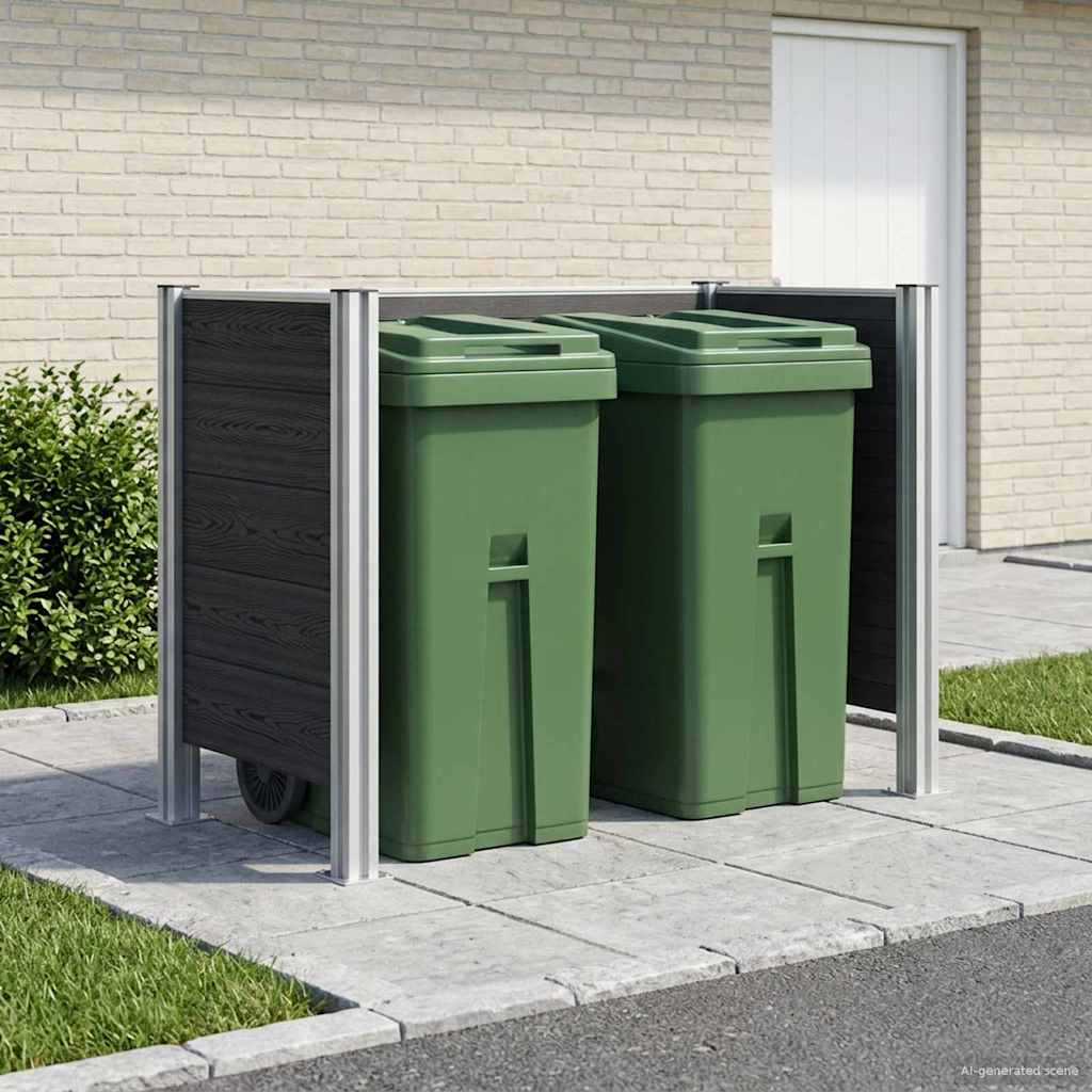 Recinzione Contenitore per Rifiuti Grigio 161 x 85 x 115 cm | homemem39