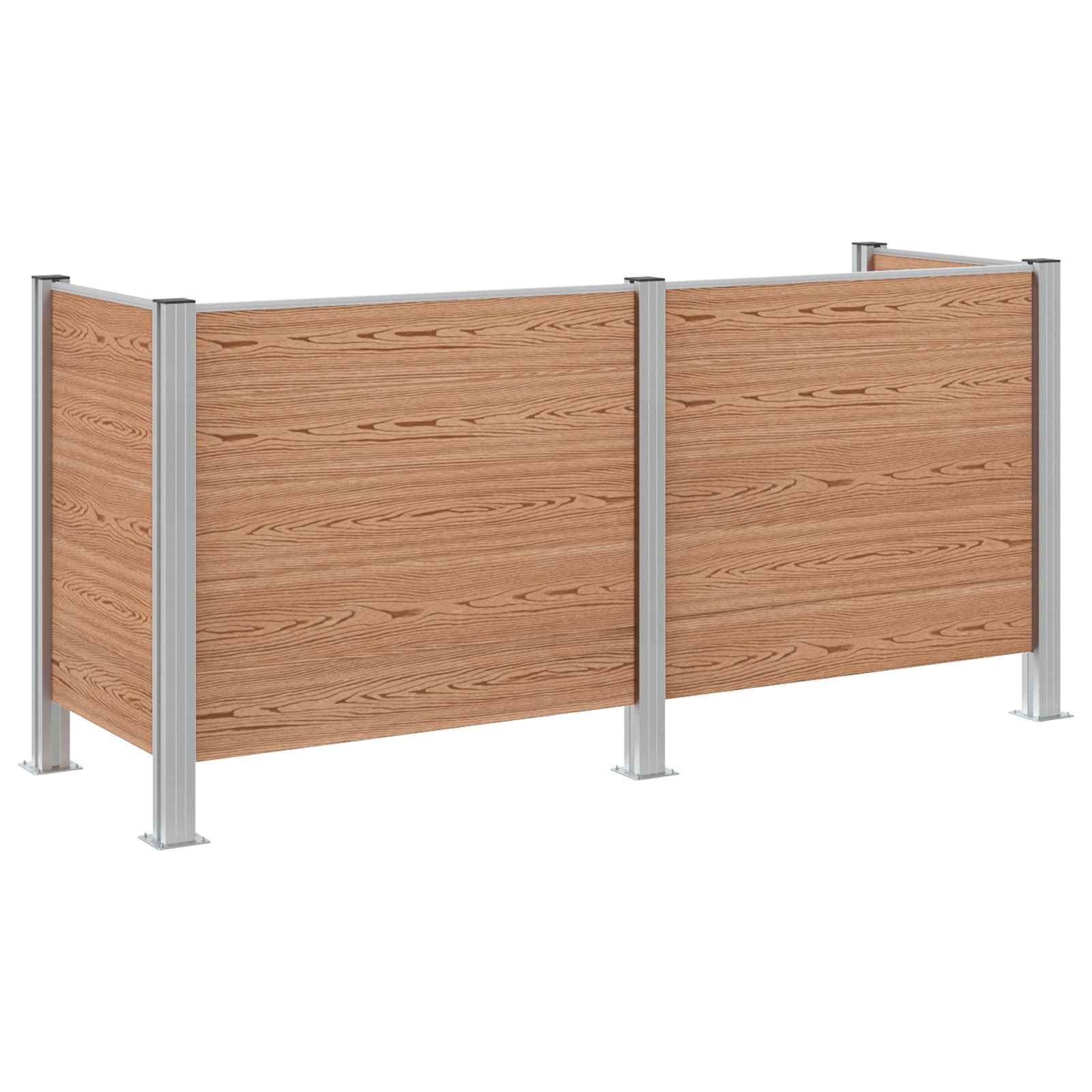 Recinzione Contenitore per Rifiuti Marrone 237 x 85 x 115 cm | homemem39