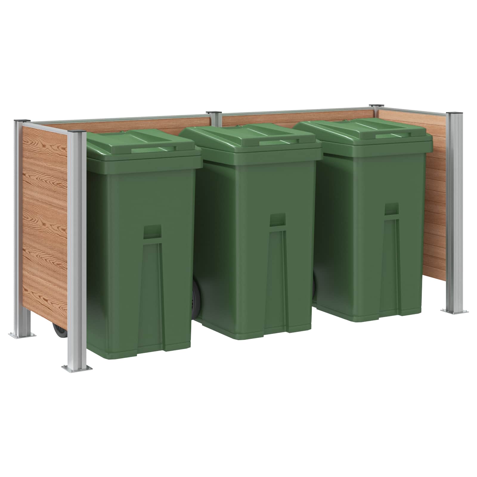 Recinzione Contenitore per Rifiuti Marrone 237 x 85 x 115 cm | homemem39