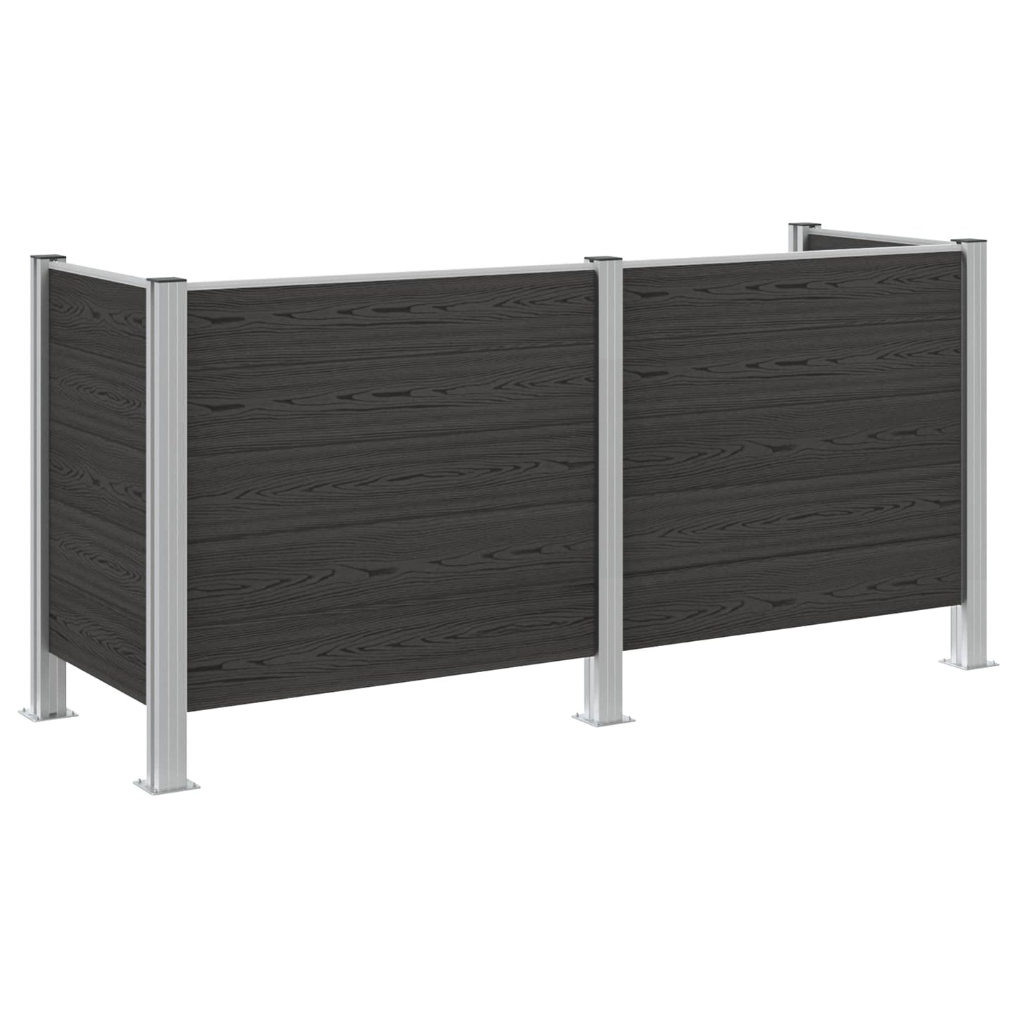 Recinzione Contenitore per Rifiuti Grigio 237 x 85 x 115 cm