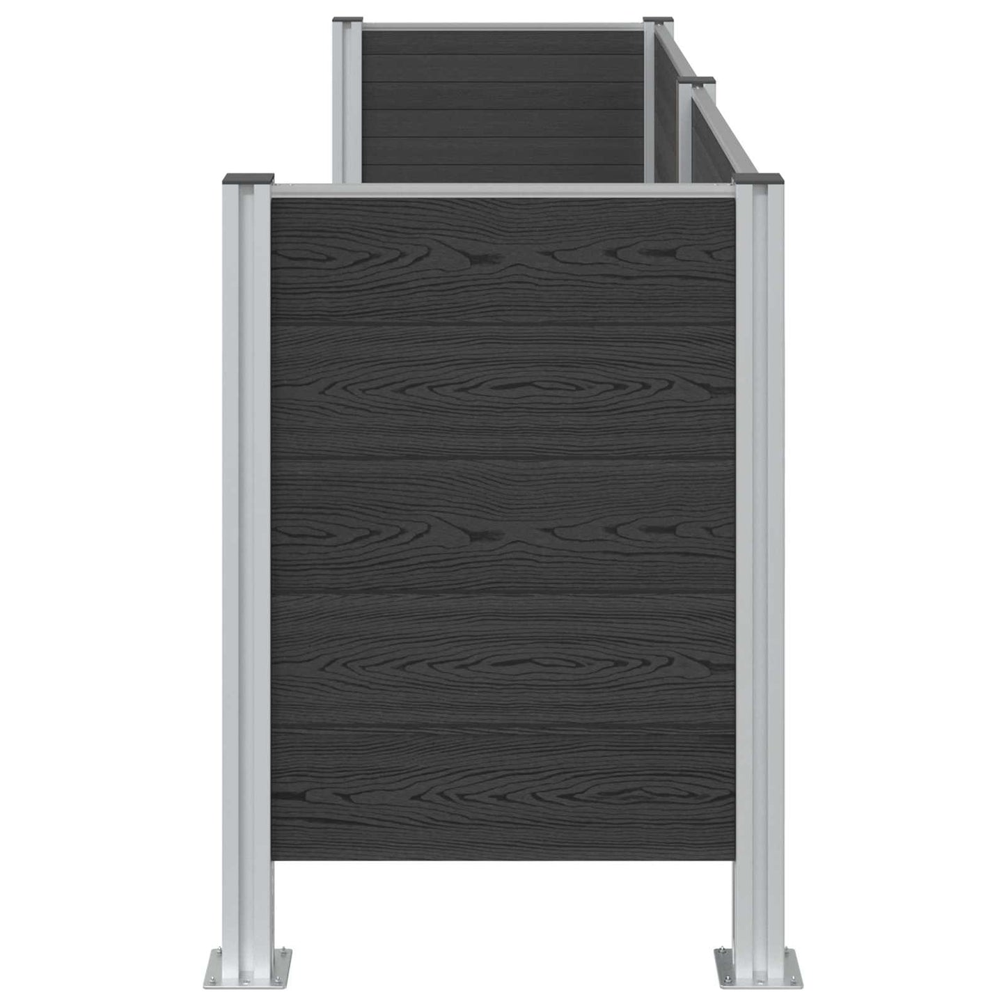 Recinzione Contenitore per Rifiuti Grigio 237 x 85 x 115 cm