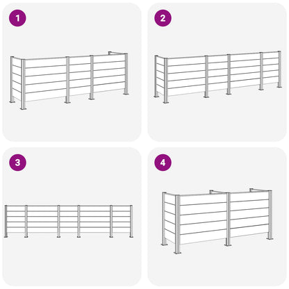 Recinzione Contenitore per Rifiuti Marrone 315 x 85 x 115 cm | homemem39