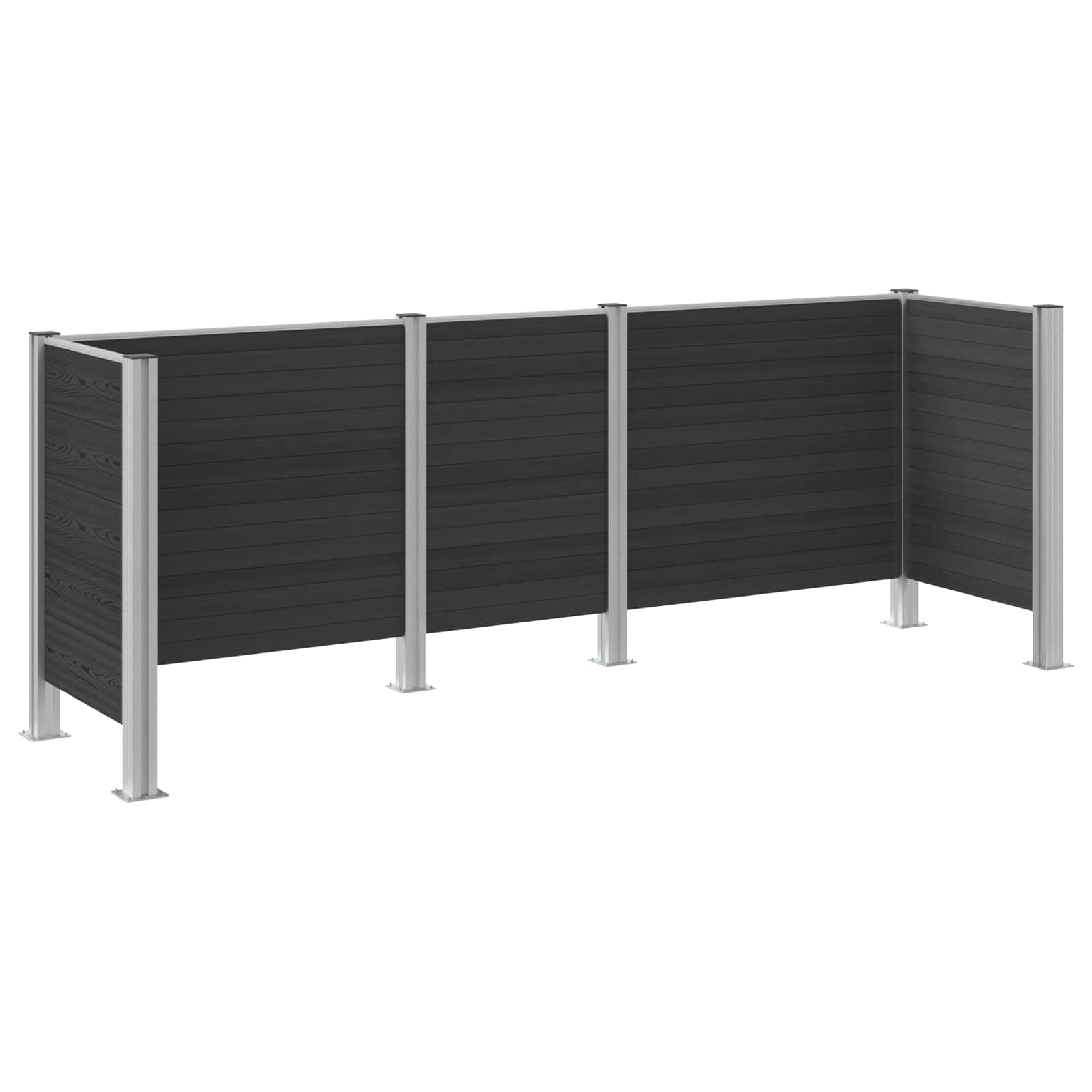 Recinzione Contenitore per Rifiuti Grigio 315 x 85 x 115 cm | homemem39