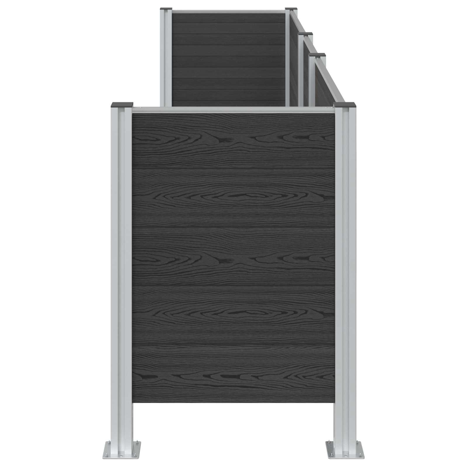 Recinzione Contenitore per Rifiuti Grigio 315 x 85 x 115 cm | homemem39