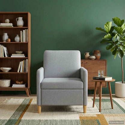 Divano con Storage Grigio Chiaro 72 x 78 x 87 cm Poliestere | homemem39