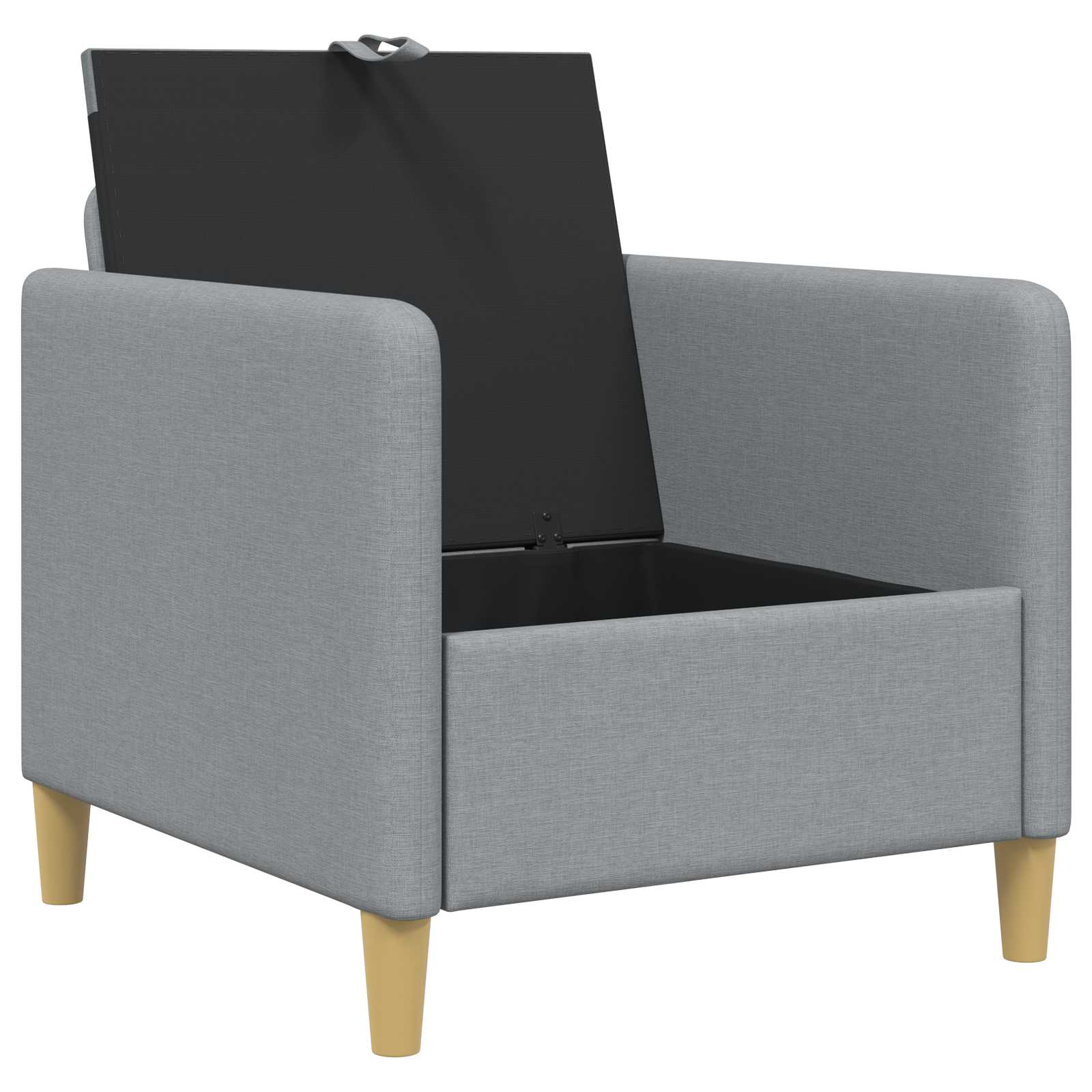 Divano con Storage Grigio Chiaro 72 x 78 x 87 cm Poliestere | homemem39