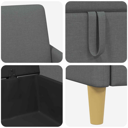 Divano con Storage Grigio Scuro 72 x 78 x 87 cm Poliestere | homemem39