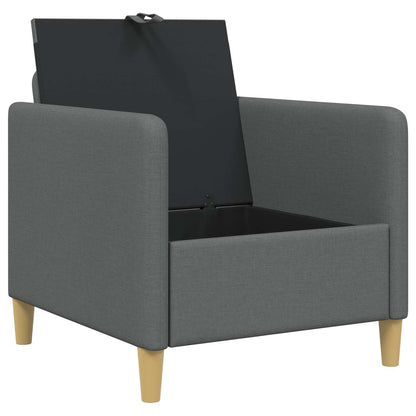 Divano con Storage Grigio Scuro 72 x 78 x 87 cm Poliestere | homemem39