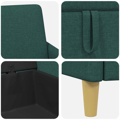 Divano con Storage Verde Scuro 72 x 78 x 87 cm Poliestere | homemem39