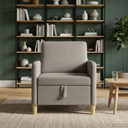 Divano con Storage Tortora 72 x 78 x 87 cm Poliestere | homemem39