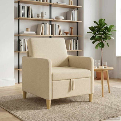 Divano con Storage Crema 72 x 78 x 87 cm Poliestere | homemem39
