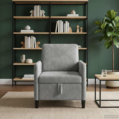 Divano con Storage Grigio Chiaro 72 x 78 x 87 cm Poliestere | homemem39