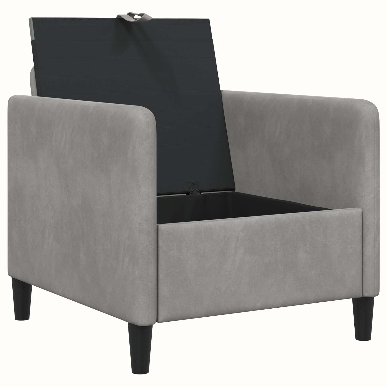Divano con Storage Grigio Chiaro 72 x 78 x 87 cm Poliestere | homemem39